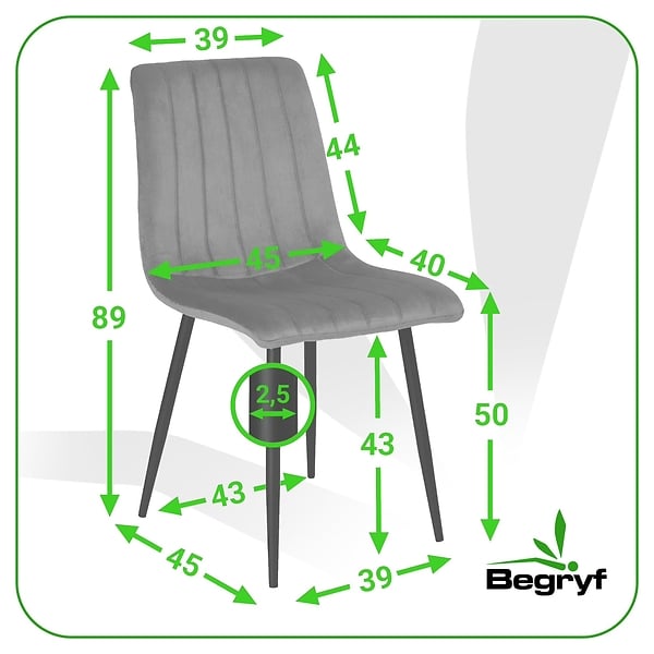 Krzesło Magnolia beżowe welur do salonu do jadalni do kuchni BEGRYF