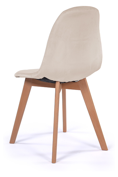 Krzesło tapicerowane skandynawskie welurowe VEGAS zielony