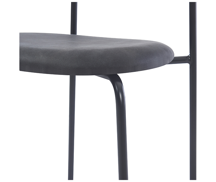 Zestaw 2 krzeseł metalowych z plecionką i skórą ekologiczną