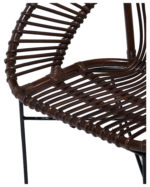 Krzesło rattanowe spaghetti brązowe