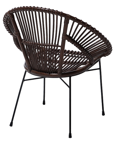 Krzesło rattanowe spaghetti brązowe