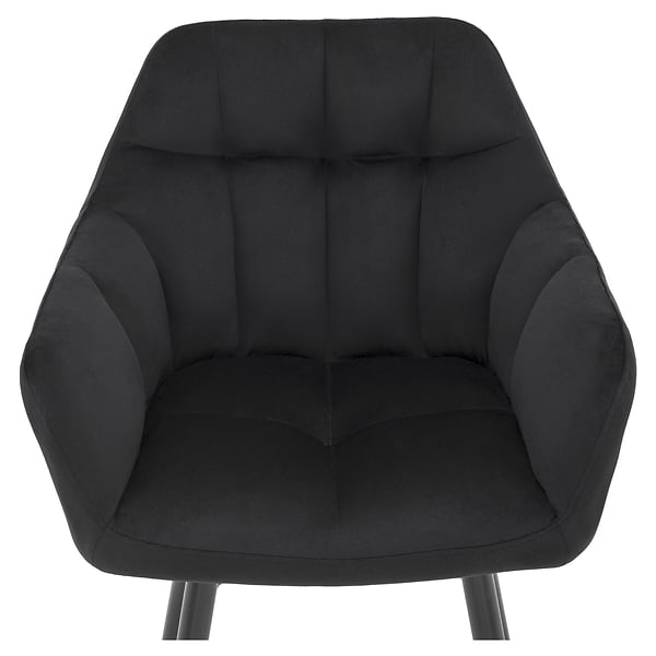 Krzesło obrotowe FREJA welur czarny noga czarna