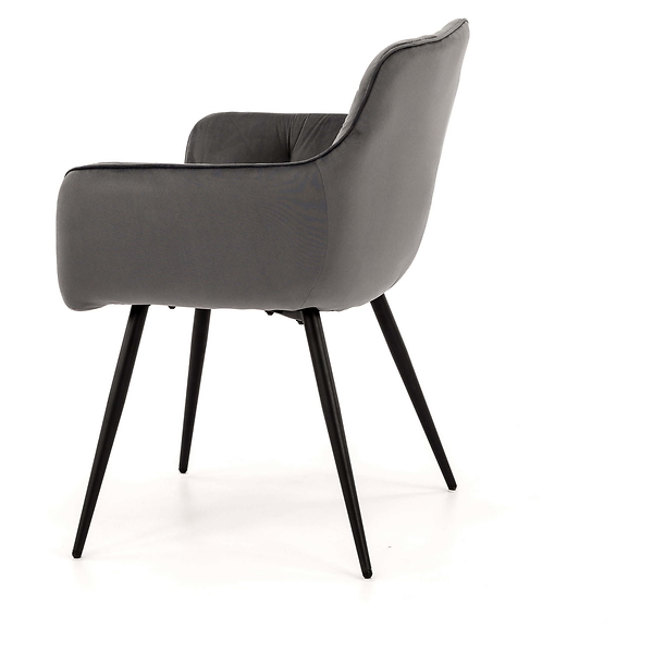 Krzesło tapicerowane DC-0084-3 beżowy welur 7 | czarne nogi