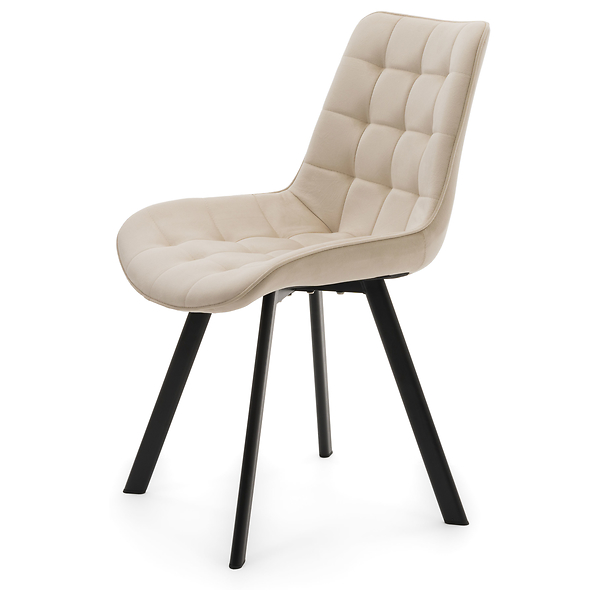 Krzesło Tapicerowane Welurowe Do Salonu Jadalni Zielone TORI