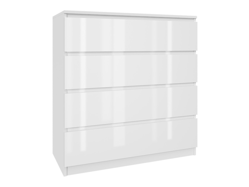 Komoda biała lakierowana 90cm - 4 szuflady, salon, sypialnia