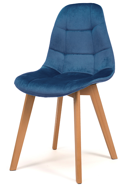 Krzesło tapicerowane skandynawskie welurowe VEGAS zielony