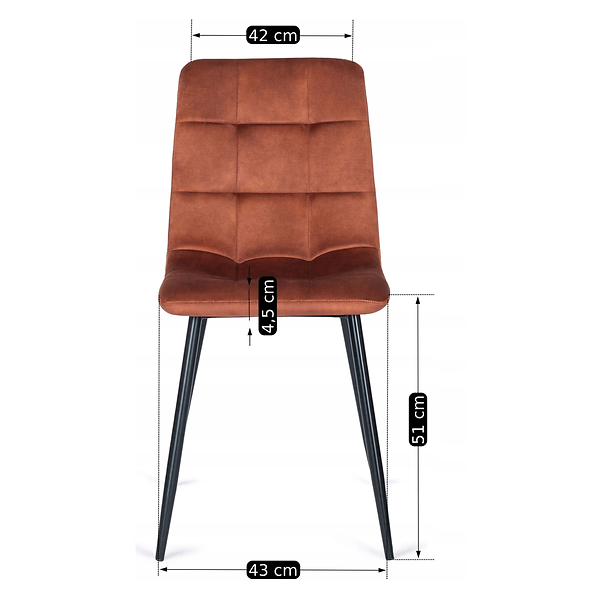 Krzesło Tapicerowane Kuchenne Welurowe Do Jadalni Kuchni Loft PERU Beż