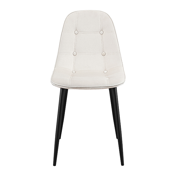 Krzesło tapicerowane czarne welurowe pikowane guziki do salonu