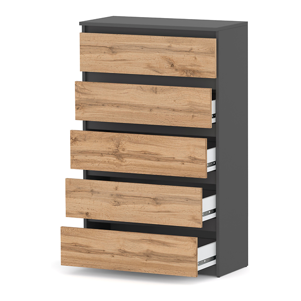 Komoda do salonu nowoczesna 70cm szafka rtv loft szara wotan