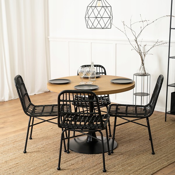 Krzesło Ogrodowe Rattanowe Skandynawskie Do Kuchni WALDI