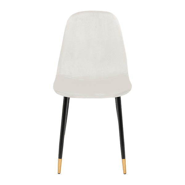 Krzesło tapicerowane welurowe pikowane beżowe do salonu jadalni