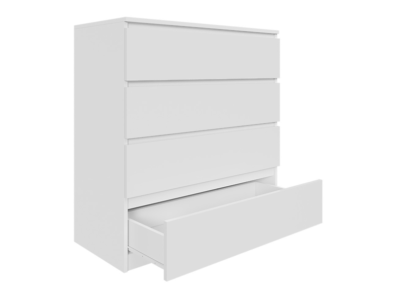 Komoda biała lakierowana 90cm - 4 szuflady, salon, sypialnia