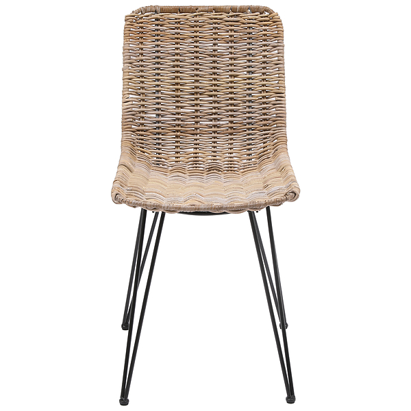 Zestaw 2 krzeseł z metalu i włókien