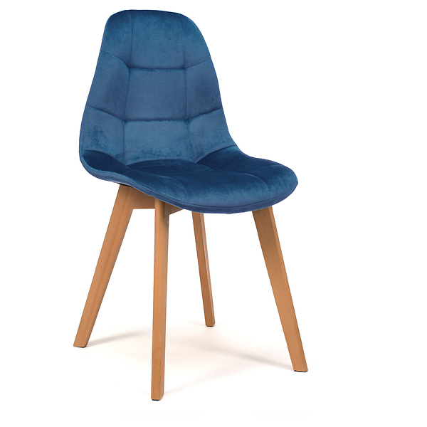 Krzesło tapicerowane skandynawskie welurowe VEGAS zielony