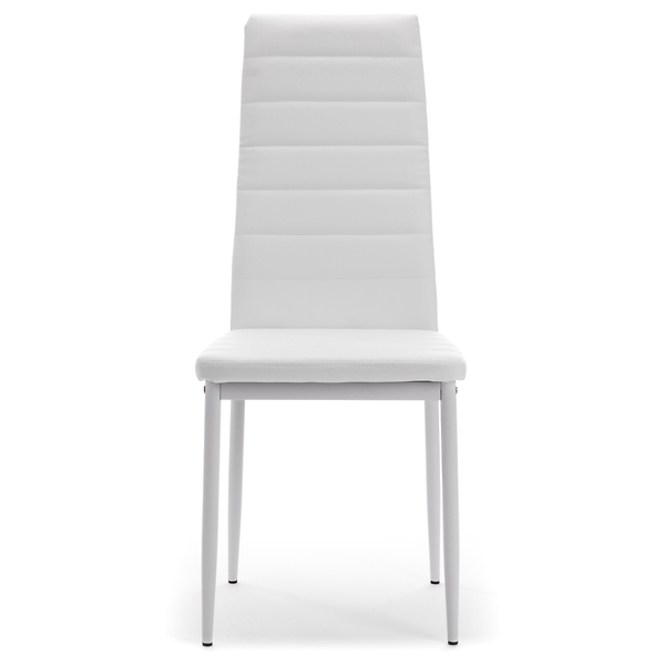 Zestaw 6 krzeseł FADO tapicerowane ekoskóra szare