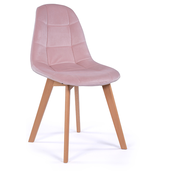 Krzesło tapicerowane skandynawskie welurowe VEGAS zielony