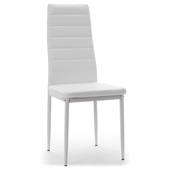 Zestaw 6 krzeseł FADO tapicerowane ekoskóra szare