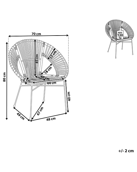 Krzesło rattanowe spaghetti czarne