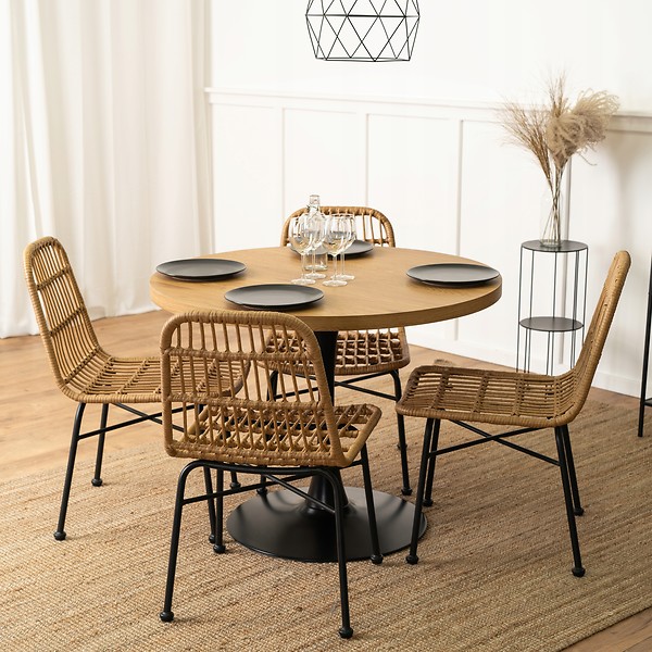 Krzesło Ogrodowe Rattanowe Skandynawskie Do Kuchni WALDI