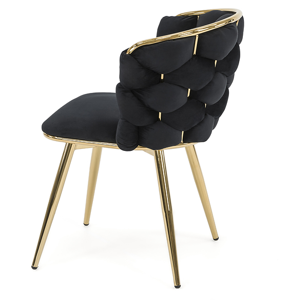 Krzesło obrotowe DC-3039 czarne 66 złote nogi