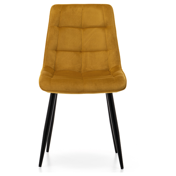 Krzesło tapicerowane welurowe CHIC velvet aksamit zielony