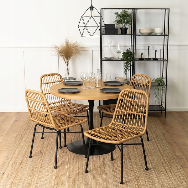 Krzesło Ogrodowe Rattanowe Skandynawskie Do Kuchni WALDI