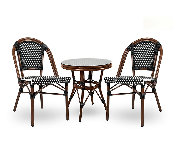 Krzesło CAFE PARIS brązowe rattan