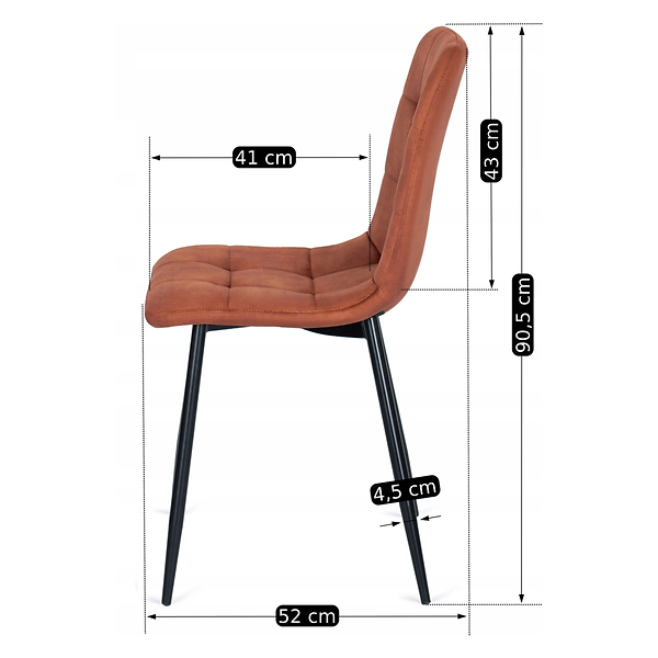 Krzesło Tapicerowane Kuchenne Welurowe Do Jadalni Kuchni Loft PERU Beż