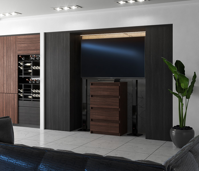 Komoda 4 szuflady 60cm hugo szafka do sypialni salonu szara