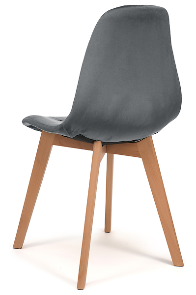 Krzesło tapicerowane skandynawskie welurowe VEGAS zielony