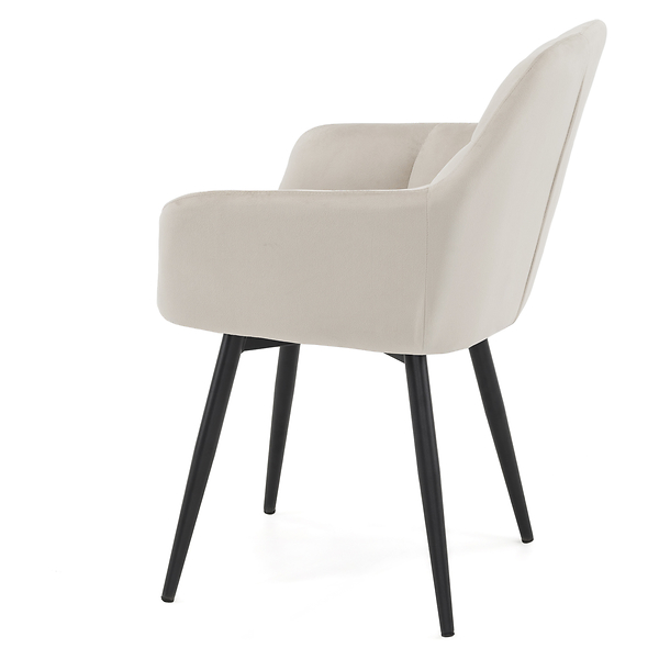 Krzesło obrotowe FREJA welur czarny noga czarna