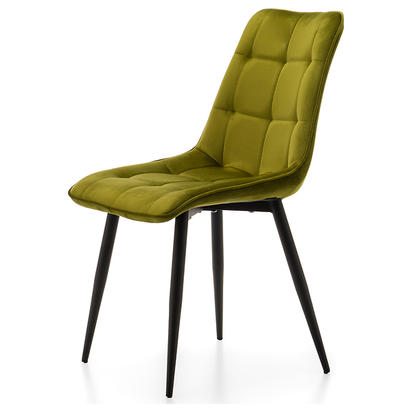 Krzesło tapicerowane welurowe CHIC velvet aksamit zielony