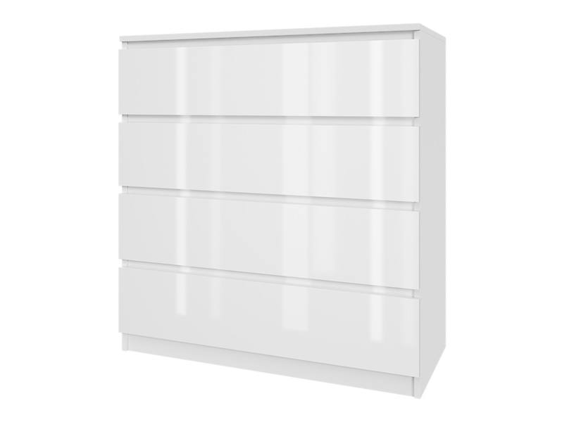 Komoda biała lakierowana 90cm - 4 szuflady, salon, sypialnia