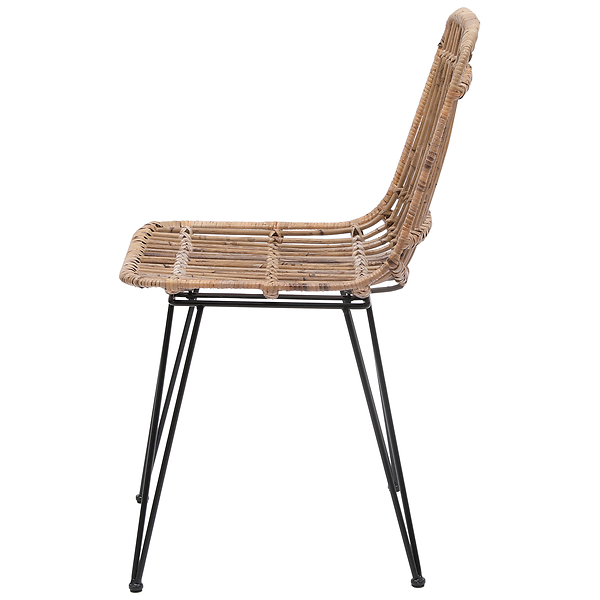 Zestaw 2 krzeseł z metalu i włókien