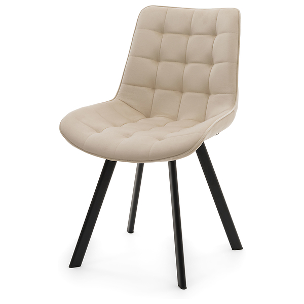 Krzesło Tapicerowane Welurowe Do Salonu Jadalni Zielone TORI