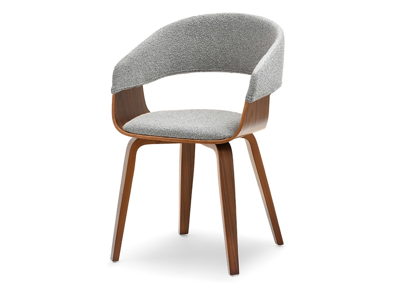 Szare Krzesło Boucle Robin Do Jadalni I Biura W Stylu Nowoczesnym