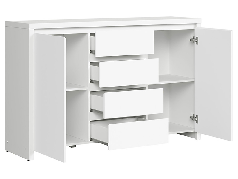 Komoda Kaspian 144 cm z 2 drzwiami i 4 szufladami dąb sonoma