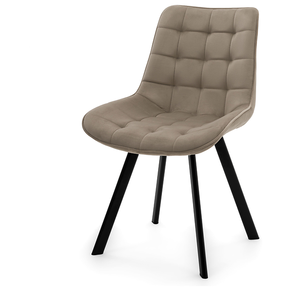 Krzesło Tapicerowane Welurowe Do Salonu Jadalni Zielone TORI