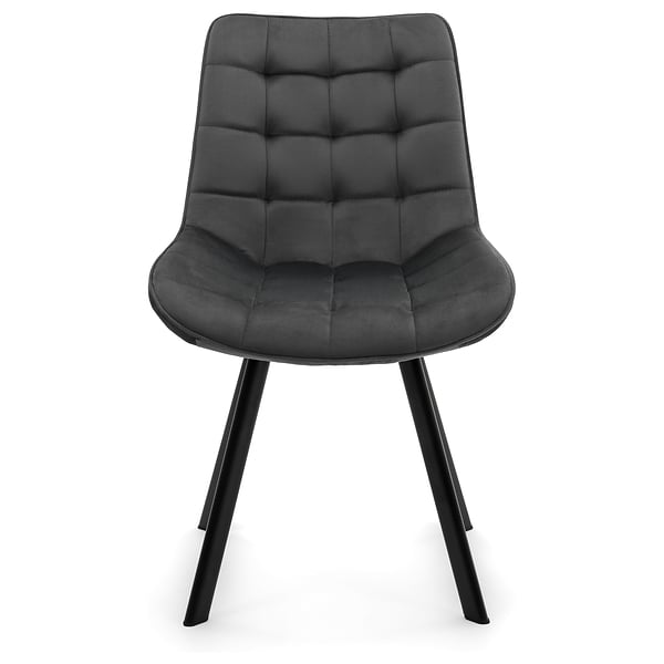 Krzesło Tapicerowane Welurowe Do Salonu Jadalni Zielone TORI