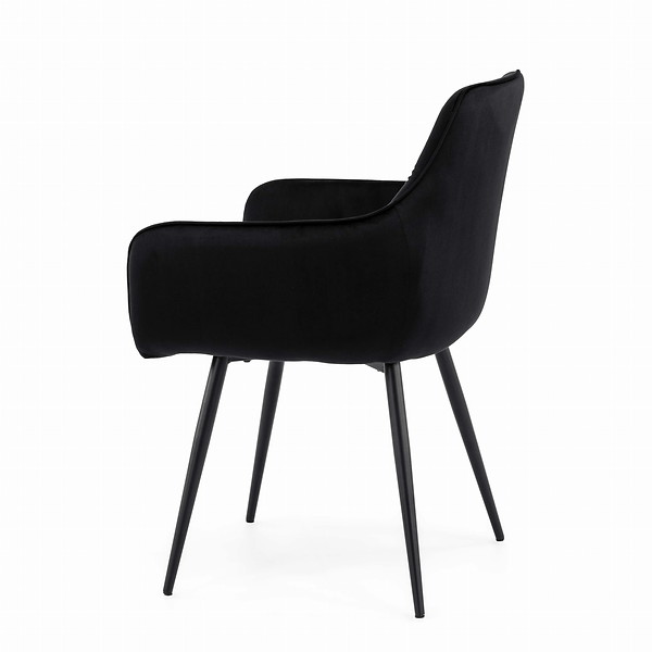 Krzesło tapicerowane DC-0084-3 beżowy welur 7 | czarne nogi