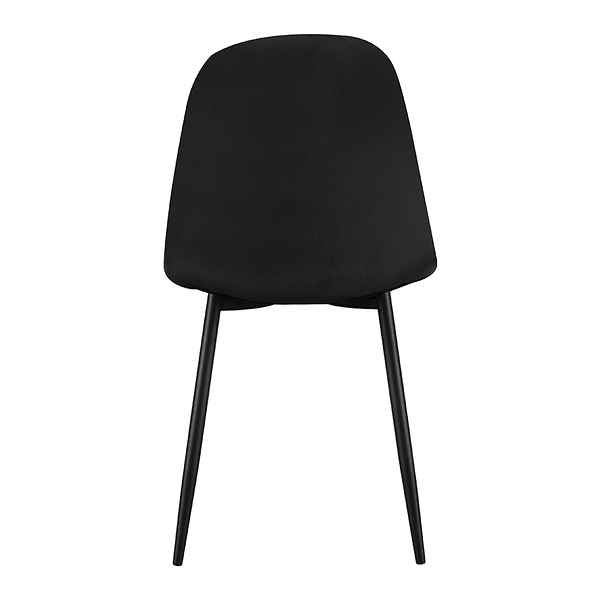 Krzesło tapicerowane czarne welurowe pikowane guziki do salonu