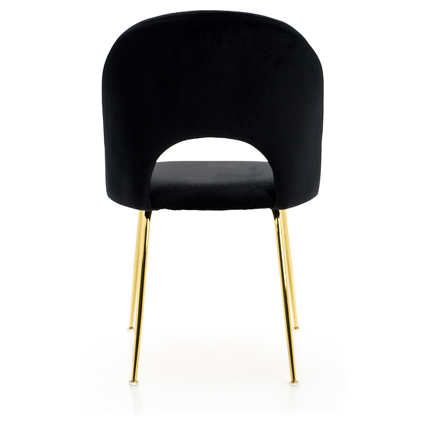 Krzesło Glamour KC-903-2 popiel welur, nogi złoty chrom