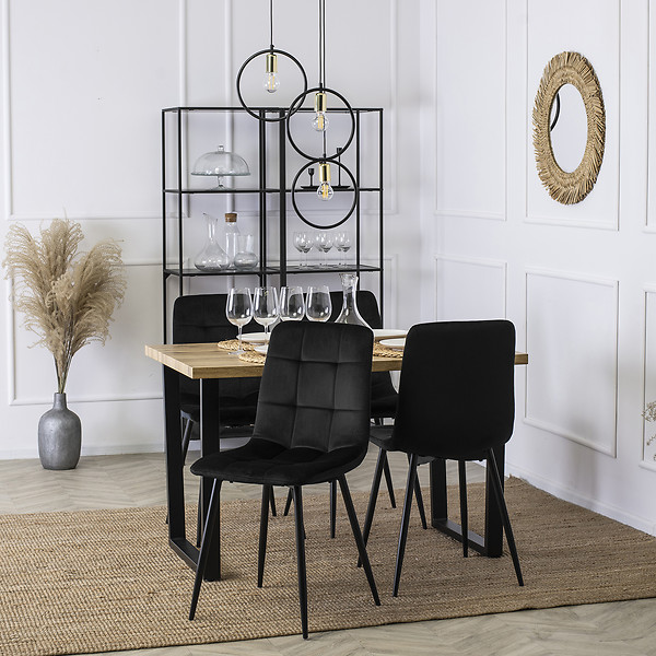 Krzesło Tapicerowane Kuchenne Welurowe Do Jadalni Kuchni Loft PERU Beż