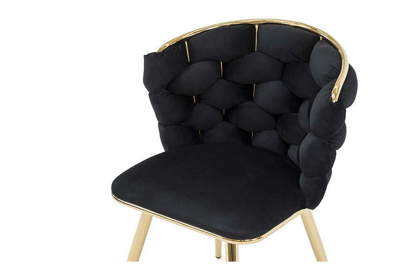 Krzesło obrotowe DC-3039 czarne 66 złote nogi