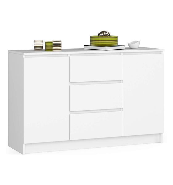 Komoda AKORD K016 Biała 120 cm Biały mat 120x40x77 cm