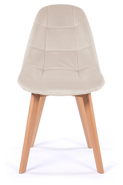 Krzesło tapicerowane skandynawskie welurowe VEGAS zielony