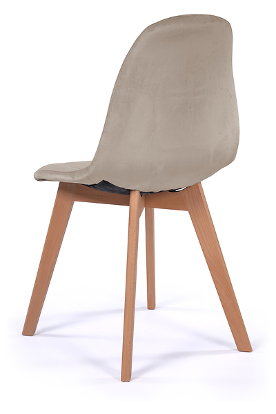 Krzesło tapicerowane skandynawskie welurowe VEGAS zielony