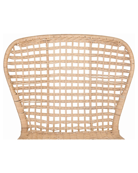 Zestaw 2 rattanowych krzeseł beżowy