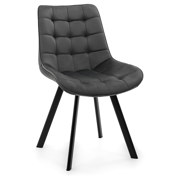 Krzesło Tapicerowane Welurowe Do Salonu Jadalni Zielone TORI