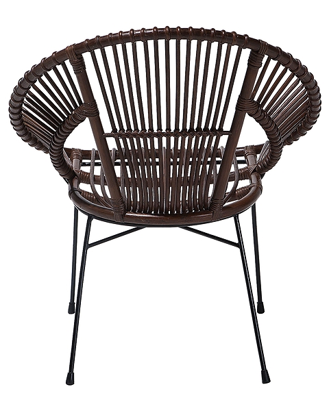 Krzesło rattanowe spaghetti brązowe